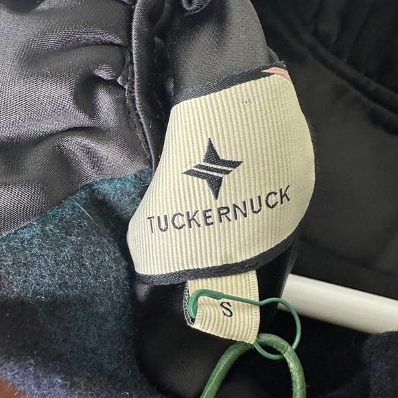 Tuckernuck Blackwatch Plaid Faye Blouse Women Small Navy Blue Wool Cottage NWT - Picture 6 of 6